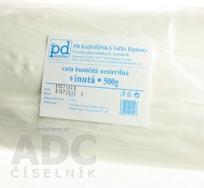 RADOŠINKA VATA vinutá, buničitá nesterilná rolka 500 g