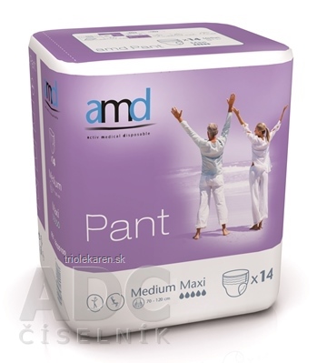 amd Pant Maxi Medium plienkové nohavičky boky 70 - 120 cm savosť 2150 ml 14 ks