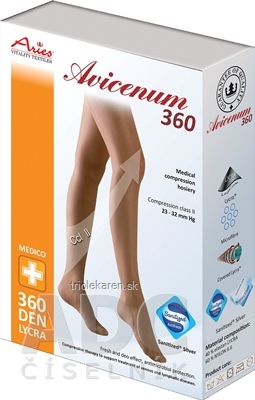 AVICENUM 360 Lýtkové pančuchy, Micro veľkosť SN (pôvodne 1K), II.KT, Sanitized, otvorená š